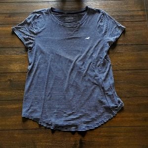Hollister Super Soft Tee, Navy w/Pinstripes